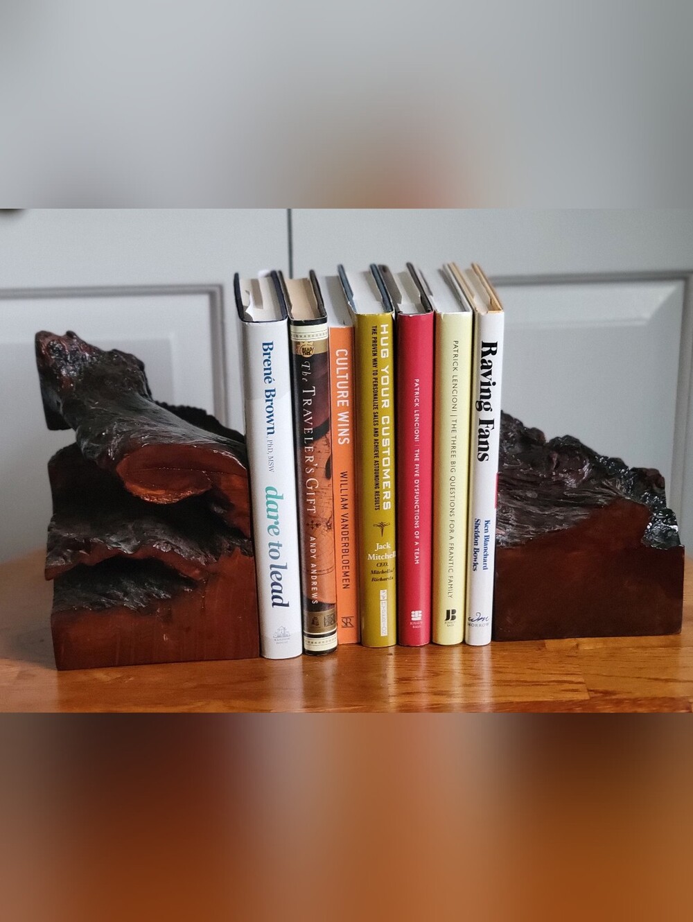 Unique Burl Wood Bookends